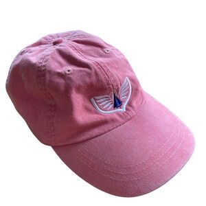 Adam’s Upscale Fashion Headwear Faded Pink Blue Sailboat & White Pheonix Cap Hat